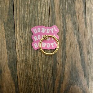 Gold and Pink Howdy Ring